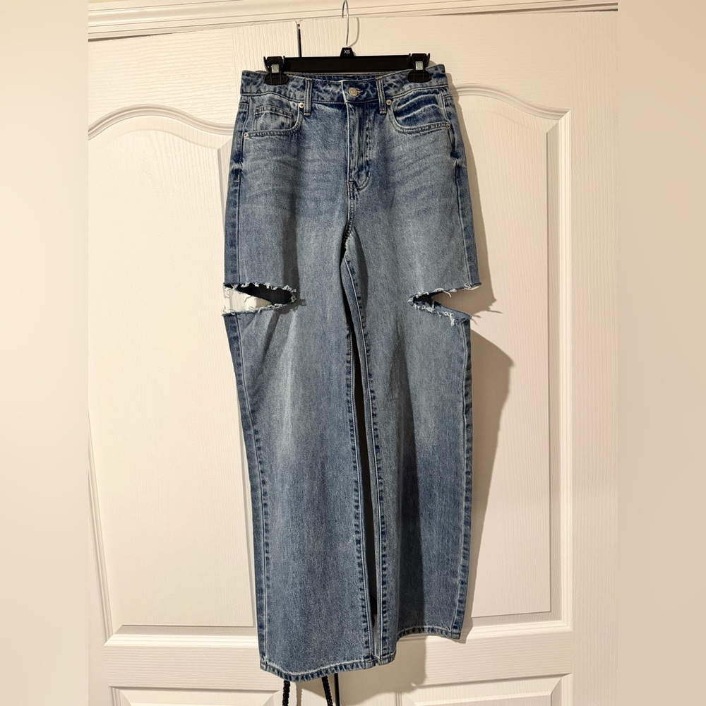 Forever 21 Split High-Rise 90s-Fit Jeans